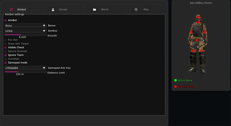 Warzone cheats menu preview
